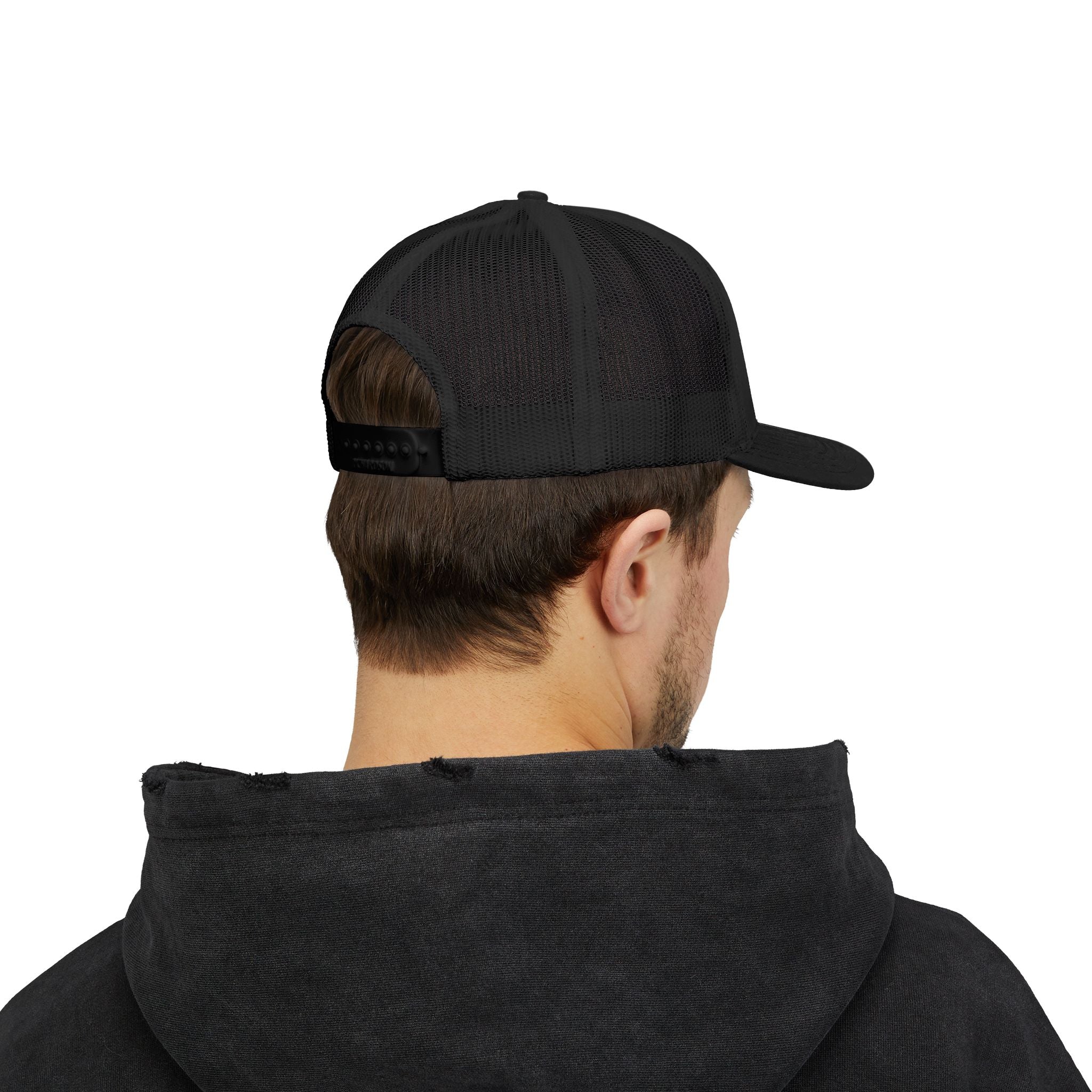 Patriotic 'Matthews Hats' Trucker Cap – Embroidered American Flag Snapback