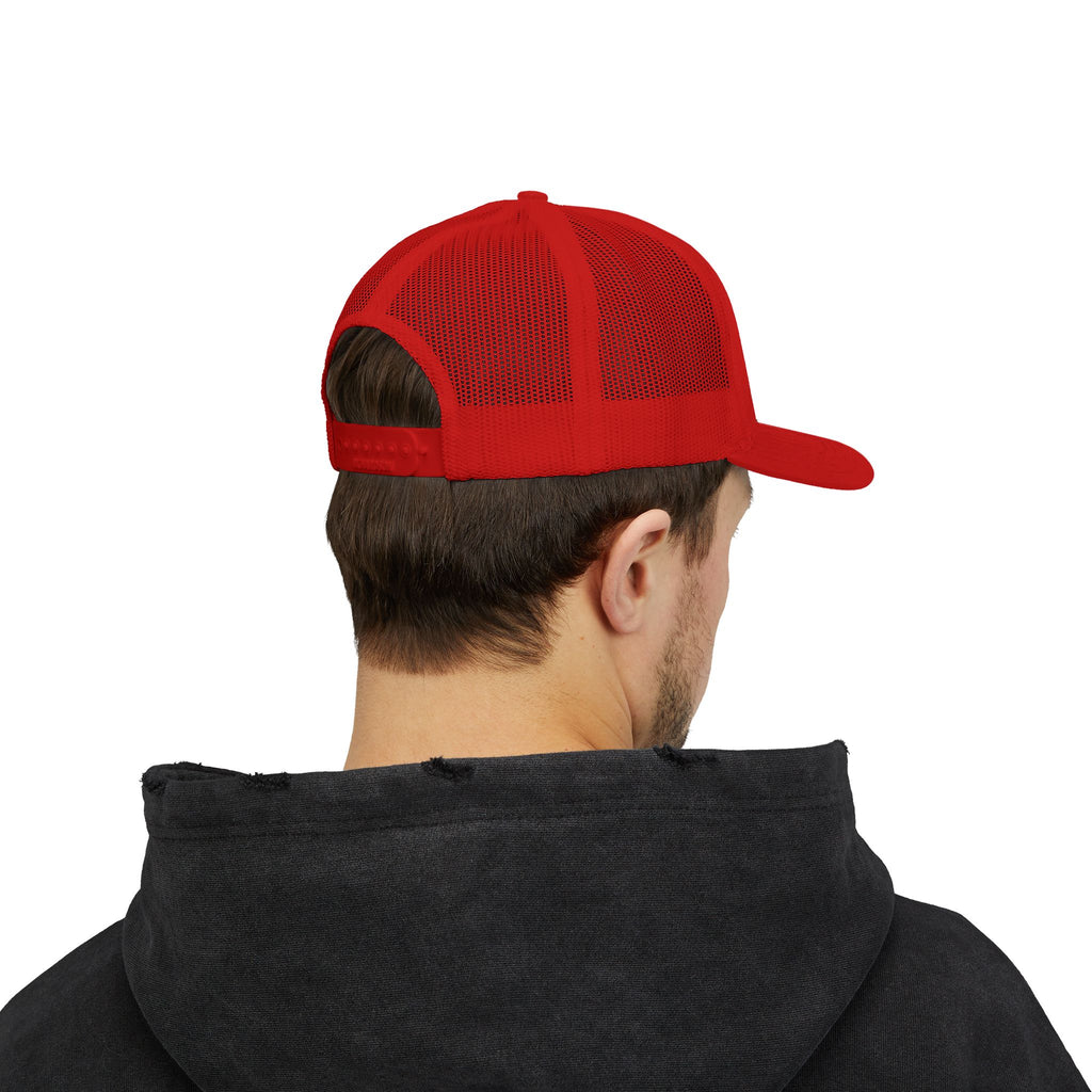 Patriotic 'Matthews Hats' Trucker Cap – Embroidered American Flag Snapback