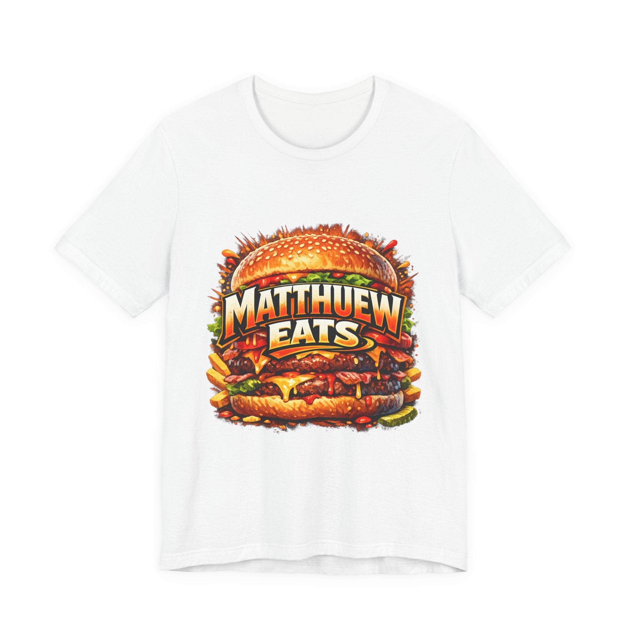 Matthew Eats T-Shirt — Funny Burger Graphic Tee for Foodies